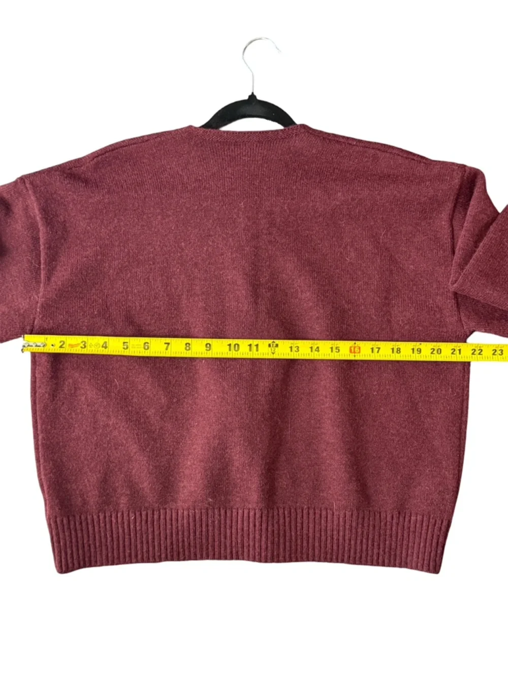 Commense Burgundy Velvet Bow Sweater Cropped Lantern Sleeve Coquette Romantic M - Picture 6 of 15